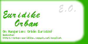 euridike orban business card