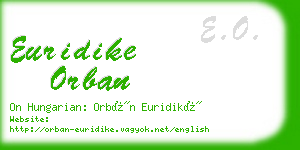 euridike orban business card